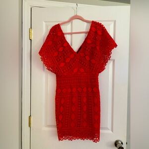 COPY - Lulu’s Mini Red Holiday Christmas Dress